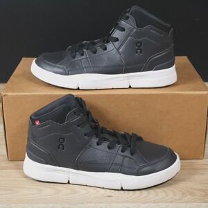 On The Roger Advantage Shoes Womens Size 6.5 Black White Mid Top Athletic Casual